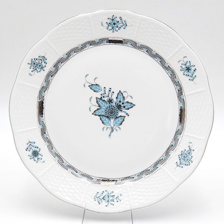 【店舗取り寄せ商品】ヘレンド アポニーターコイズ・プラチナ プレート25cm ATQ3-PT-0524-0-00