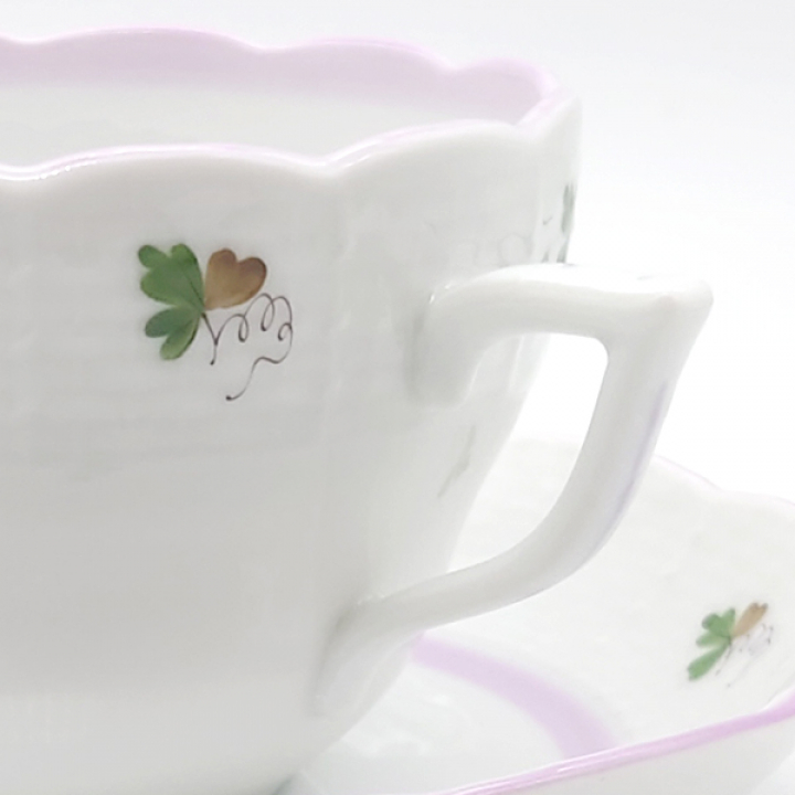 【倉庫取り寄せ商品】ヘレンド ウィーンの薔薇・ライラック 珈琲紅茶兼用カップ&ソーサー VRHL-0730-0-00