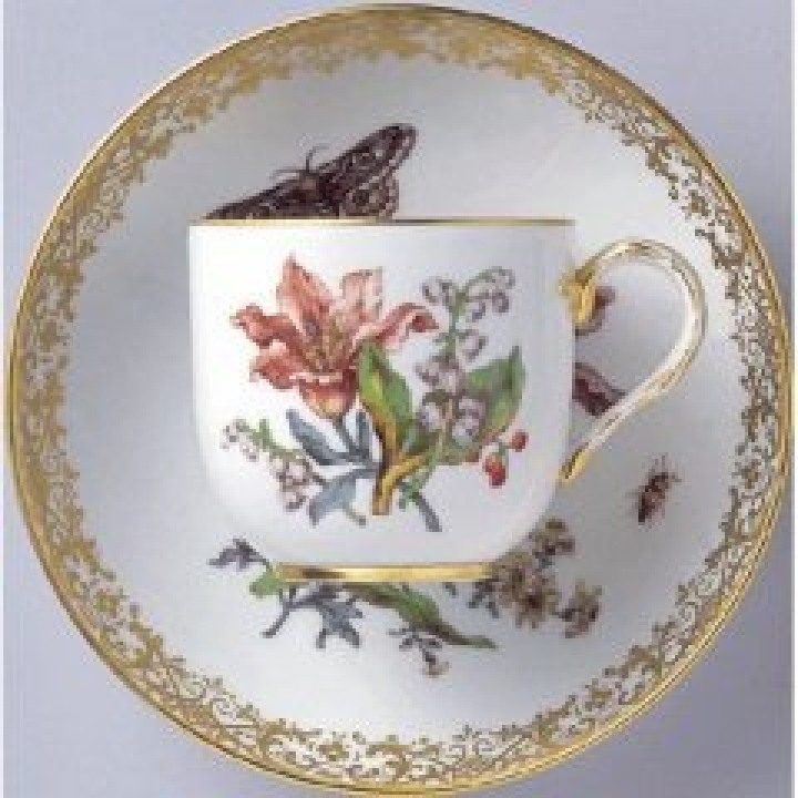 【倉庫取り寄せ商品】マイセン エフエフ画 コーヒーカップ&ソーサー 204032-10582