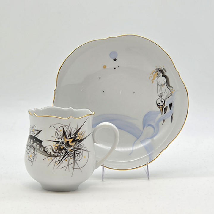 【倉庫取り寄せ商品】マイセン ドラゴンメロディ コーヒーカップ&ソーサーNo3 704210-23582-3