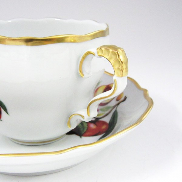【倉庫取り寄せ商品】リンドナー フルーツ（モモ） コーヒーカップ&ソーサー