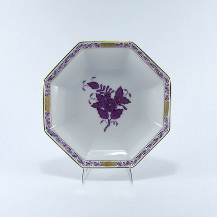 【倉庫取り寄せ商品】ヘレンド アポニーライラック 小皿（オクタゴナル）13.5cm AL-4304-1-00