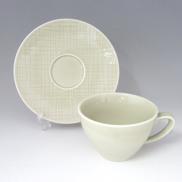 【倉庫取り寄せ商品】ローゼンタール メッシュ・クリーム コーヒーカップ&ソーサー 405153-14642-14741