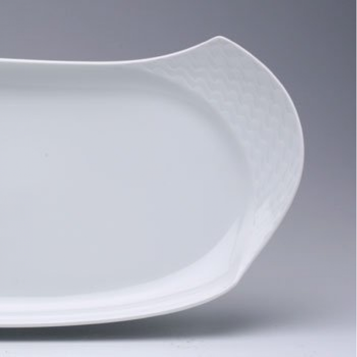 【倉庫取り寄せ商品】マイセン 波の戯れホワイト サンドイッチトレイ44cm 000001-29509