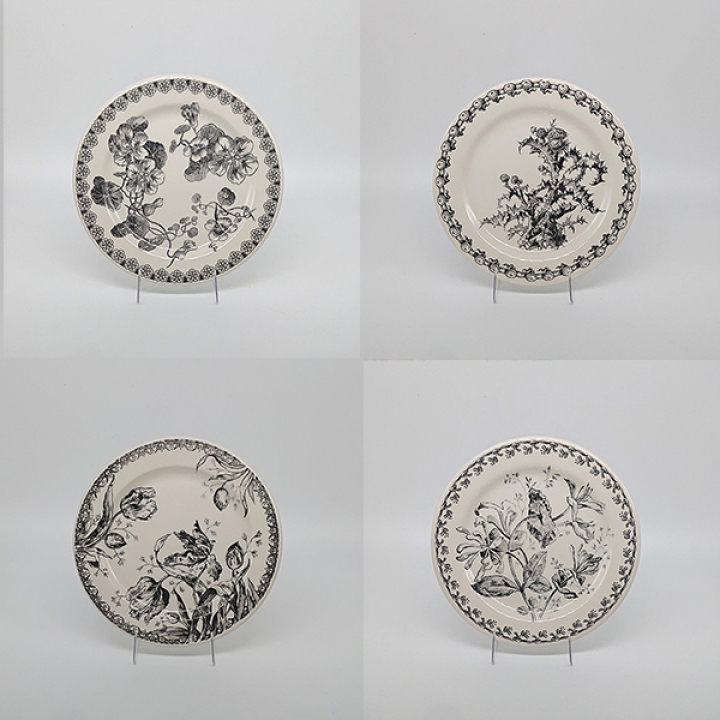 【倉庫取り寄せ商品】ジアン フルールノワール コースター12.8cm4枚セット 1701C04L