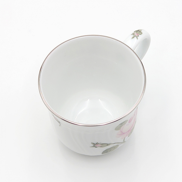 【店舗取り寄せ商品】ヘレンド ウィーンの薔薇・プラチナ ミルクマグ VGR-PT-1729-0-00