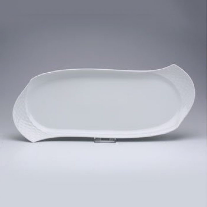 【倉庫取り寄せ商品】マイセン 波の戯れホワイト サンドイッチトレイ44cm 000001-29509