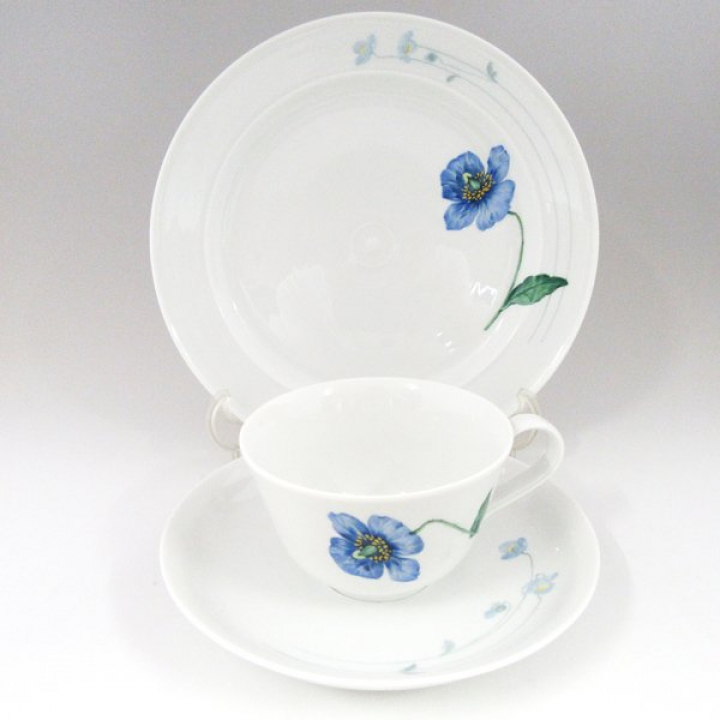【店舗取り寄せ商品】マイセン フラワー（236001）ポピー トリオセット 236001-33633-33472