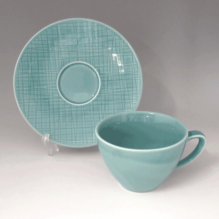 【倉庫取り寄せ商品】ローゼンタール メッシュ・アクア コーヒーカップ&ソーサー 405152-14642-14741