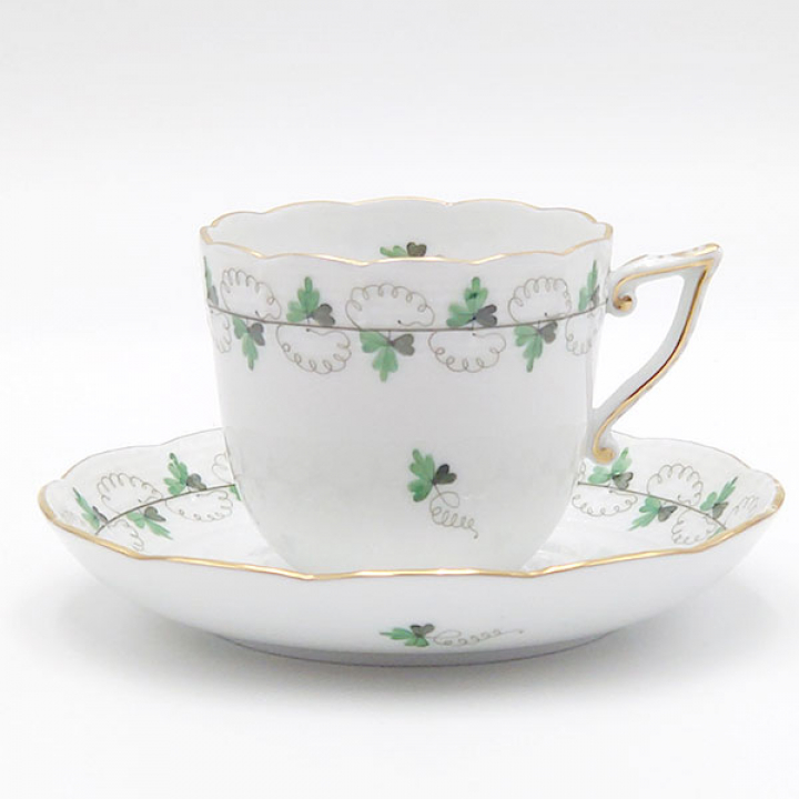 【店舗取り寄せ商品】ヘレンド パセリ コーヒーカップ&ソーサー PE-0706-0-00