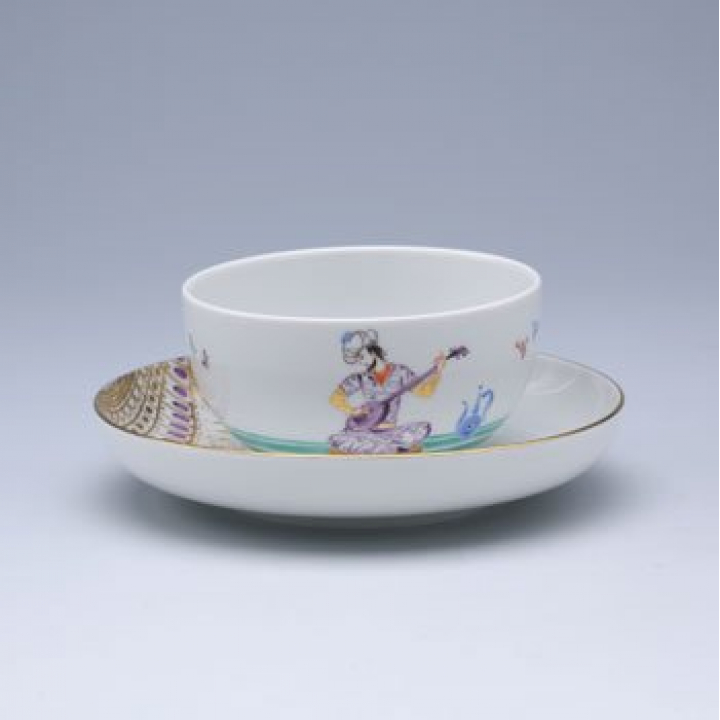 【倉庫取り寄せ商品】マイセン 千夜一夜物語（アラビアンナイト） 湯のみ茶托付No3 680791-24634-3