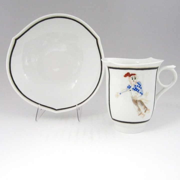 【倉庫取り寄せ商品】マイセン 童話 コーヒーカップ＆ソーサー 幸せなハンス 716690-28582-1