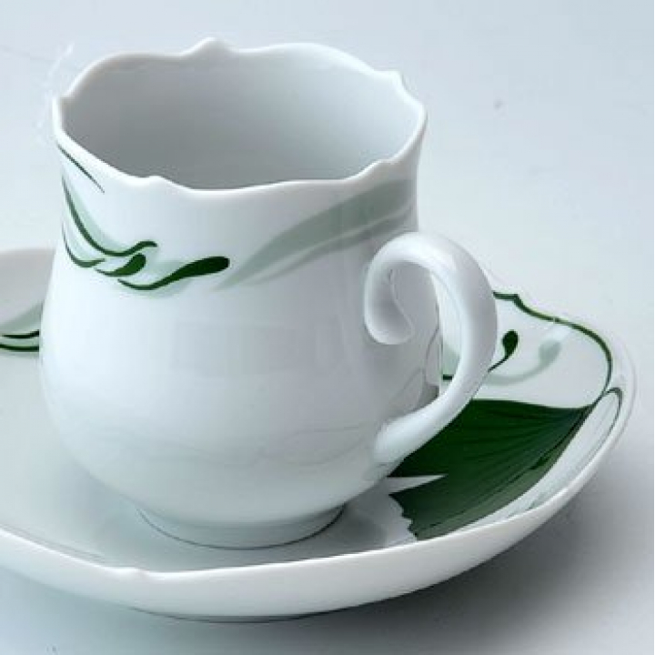 【倉庫取り寄せ商品】マイセン ギンコ コーヒーカップ&ソーサー 843001-23582