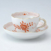 【倉庫取り寄せ商品】マイセン インディアンミドルオレンジ コーヒーカップ&ソーサー 340510-00582