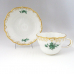 【倉庫取り寄せ商品】マイセン グリーンフラワー コーヒーカップ＆ソーサー NO.3 100824-03582