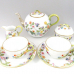 【店舗取り寄せ商品】ヘレンド フラワーアプリケーション ティーフォーツー CD-Teaset for 2